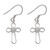 Sterling Silver Simple Geometric Cross Star Cluster Outline Earrings Clear CZ