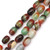 JOE FOREMAN 13mmx18mm Stripe Agate Semi Precious Gemstone Column Red Green Loose Beads for Jewelry Making DIY Handmade Craft Supplies 15"