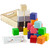 Ulanik Colored Cubes Average Montessori Toy Wooden Sorter Game 25 Cubes 40 mm Age 3+ Color Sorting and Counting Preschool Learning Education