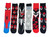 Hyp Spiderman Venom Carnage Marvel Comics Character Men's Crew Socks 6 Pair Pack