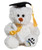 Calplush Fuzzy Cream White Graduation #1 Grad Bear Plush - 11"
