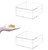 LOVPLAY Acrylic Box 2 Packs Clear Display Box Plastic Square Cube Storage Containers Wedding Candy Box for Jewelry Collectibles, Minerals,Figurines 4x4x2.4Inch/100x100x60mm