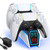 heclynis PS5 Charging Station, Fast Charging PS5 Controller Charger with 5V/3A AC Adapter Cable, Dual PS5 Controller Charger Station PS5 Charging Dock for Dualsense/DualSense Edge Controller