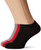 Puma Men's and Women's 3 Pair Invisible Sneaker Socks 2-5 Unisex Black/Red/Grey