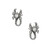 Sterling Silver Scoripons with Cubic Zirconia Stud Post Earrings, Clear