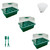 YOOAEFRTY Seed Starter Tray Kit, 3-Pack Plant Growing Trays with Humidity Dome and Base, Labels and Hand Tool Kit for Seed Starting, Germination and Seedling Propagation (12 Cells per Tray)