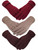 Patelai 3 Pairs Womens Gloves Winter Touchscreen Texting Phone Windproof Gloves Fleece Lined Cold Weather Warm Gloves (Wine Red, Brown, Khaki)