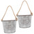 Yardwe 2pcs Retro Decor Flower Vase Indoor Hanging Planters Indoor Plant Pot Plant Pots Indoor Home Decor Flower Pot Hanging Basket Wall-Mounted Flowerpot Iron Dried Flowers Pendant