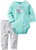 Carter's Baby Girls' Bodysuit Pant Sets 121g810, Mint Butterfly, 24 Months