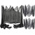 CMLTOALT 2 PCS 78"x100" & 1 PCS 78"x200" Black Creepy Cloth | Spooky Scary Hanging Halloween Decorations for Wall Window Indoor Outdoor | Draping Over Large Furniture for Adding Scary Vibes
