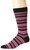 K. Bell Socks Men's Stripe Effect Crew, Black, Sock Size: 10-13/Shoe Size:9-11