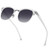 MEETSUN Retro Semi Rimless Polarized Sunglasses for Men Women Classic Trendy Driving Sun Glasses UV Protection B8-Clear Frame(Silver Rim)/Grey Gradient Lens