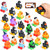 24 Pcs Halloween Party Favor Rubber Ducks Cars Toys Jeep Bath Toys Soft Rubber Duckies Vehicles for Babies Kids Birthday Gifts,Baby Showers,Halloween Decor (Halloween)