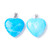 Beadthoven 10Pcs Natural Gemstone Heart Shaped Pendants Crystal Quartz Pendants With Platinum Metal Hoop For DIY Necklace Jewelry Making,Turquoise