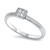Clear CZ Polished Unique Simple Ring New .925 Sterling Silver Band Size 7