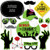 Big Dot of Happiness Zombie Zone - Halloween or Birthday Zombie Crawl Party Photo Booth Props Kit - 20 Count