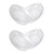Silicone Bra Inserts, Semi-Adhesive Breast Lift Enhancers Pads Push Up Cup V-Shaped, Reusable, Breathable,A/B/C Cup (Clear-2pair)