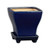 Napco Imports Cobalt Blue Square Ceramic Pot for Indoor Plants Planter with Footed Saucer, 4.75 x 4.75