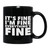 Everything is Fine Mug 11 oz I'm Fine This is Fine Everything's Fine Mugs, Black
