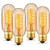 Culver T45 60W Vintage Antique, Warm White, E26 Edison Tubular Style Bulb, Amber Glass, 110-130 Volts, Filament Light Bulbs for Home Light Fixtures Decorative, Dimmable Accor Lamp (60W-10 PCS)