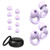 JUSTRVN Ear Plugs for Sleeping, 2 Pairs of Reusable Earplugs for Noise Reduction 25dB-30dB with 8 Ear Tips, Soft Hearing Protection Ear Plugs for Concert,Noise Sensitivity, Study & Work