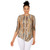 Ruby Rd. Womens A-Symmetric Sublimation Top Cognac Multi Size XL