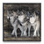 Wolf Picture Wall Decor Rustic: Wooden Framed Wild Animals Painting 3 Gray Wolves On Wood Print For Bedroom Home Decoration 12x12