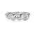 Sterling Silver April CZ Simulated Birthstone Baby Ring with Twisted Band (Size 1)