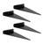 ICOOL Triangle Shelf Bracket, 4 Pack 10 Inch Heavy Duty Hidden Wall Mounted Brackets, Floating Metal Shelf Support for Home Garage