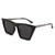 FEISEDY Vintage Square Polarized Cat Eye Sunglasses for Women Men Trendy Fashion Sunnies B2382