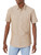 Amazon Essentials Men's Short-Sleeve Chambray Shirt, Tan, Medium