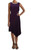 MSK Womens Embellished Asymmetric Midi Dress Purple XL