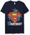 DC Comics Superman Supe Fifth Boy's Premium Solid Crew Tee, Navy Blue, Youth Small