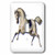 3dRose lsp_180190_1 Victorian White Horse Galloping Wearing a Blue Blanket Saddle Light Switch Cover