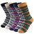 Gonii Women's Wool Socks Warm Winter Casual Socks Thick Soft Cozy Vintage Crew Socks 5 Pairs