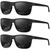 KALIYADI Polarized Sunglasses Men, Lightweight Mens Sunglasses Polarized UV Protection Driving Fishing Golf (Black/Black/Black)