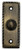 Adonai Hardware Rectangular Georgian Brass Bell Push or Door Bell or Push Button (Antique Brass)
