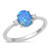 Clear CZ Blue Simulated Opal Wholesale Ring New .925 Sterling Silver Band Size 6
