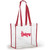 Desden Open Top Stadium Tote, Clear with Long Handles for Nebraska Cornhuskers Fans.