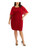 Connected Apparel Womens Plus Lace Sequined Sheath Dress Red 18W