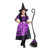 kohr Witch Halloween Costume for Girls, Light Up Toddler Witch Dress Outfit with Witch Broom and Hat, Kids Witch Costume Glow in the Dark for Halloween Themed Dress-Up Party (3-4T)