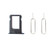 Nano Sim Card Socket Slot Bracket Tray Holder Free 2 Eject Pins for iPhone 5 Black