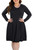 HAOMEILI Women Plus Size Casual Loose Soft Crewneck Pockets Stretchy Swing T-Shirt Dress 5XL Black