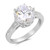 Large Round Clear CZ Solitaire Wedding Ring .925 Sterling Silver Band Size 7