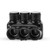 OhLectric Multi Cable Connector - Black Insulated Multi-tap Connector - 3 Wire Ports of 1.90" X 1.85"- Single Side Entry - Pre-Filled with Oxide Inhibitor - Accept Wires Range from 2/0-6 - OL-38950
