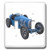 3dRose lsp_218904_2 Classic Light Blue Race Car - Double Toggle Switch