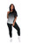 Mrskoala Lounge Sets for Women Two Piece Outfits Pullover Tops and Long Pants Tracksuit Sweatsuits Gradient Black L