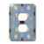 3dRose lsp_30712_6 Two Plug Outlet Cover with Dot Me, Blue/Brown