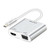 USB C to HDMI 4K VGA Adapter USB 3.1 Type C 2 in 1 to VGA HDMI 4K UHD Video Converters Adaptor (Compatible Thunderbolt 3 Port) for 2017/2016 MacBook/ChromeBook Pixel/Dell XPS 13/Yoga 910
