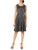 Star Vixen Women's Sleeveless Cinch-Pleat Skater Dress, Charcoal, Medium